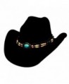 Bullhide "Fortune" Felt Western Hat with Turquoise and Barrel Beads - C0116PAYE9N