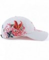 Sunsen Women Flowers Adjustable Baseball Cap Butterfly Embroidered Golf Hat - CD1261AHFQ5