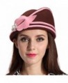 June's Young New Designs Beret Women Felt Hats & Caps Wool Occasion Hat - Brown - CG11RUFE6FP