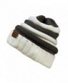 VANGAY Slouchy Cable Beanie Hat Soft Warm Oversized Chunky Knit Thick Cap Men & Women - White/Dark Gray - CB186XD4NIK