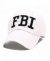 FBI Hats GEANBAYE 100% Cotton and Police Agent Hats For Men and Women - White - CK184MQCUK8