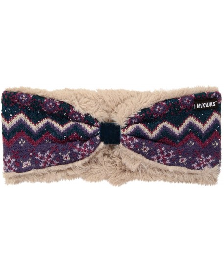 Muk Luks Women's Zig Zag Headband - Pink - CR1867IUO7C