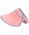 MatchLife Women's Summer Visor Cap UPF 50+ Waterproof Wide Brim Cotton Beach Sun Hat - Pink 2 - CK185N47EM4