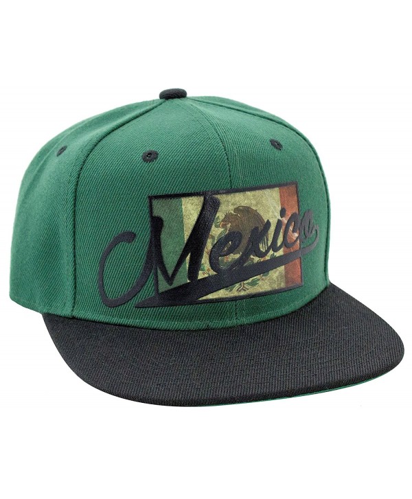 Mexico with Bird Sublimation 3D Logo Snapback Baseball Hat - C51283JTVPB