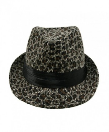 Black Leopard Cheetah Print Fedora