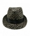 Black Leopard Cheetah Print Fedora