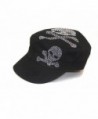 Huge Bone Skull Skeleton Stud Military Castro Hat Cap - C5113FCOFCL