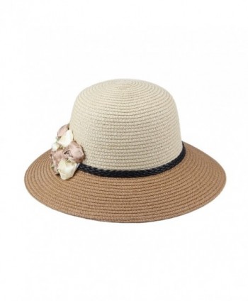 Dantiya Womens Girls Straw Flowers in Women's Sun Hats