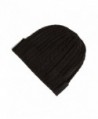 Fishers Finery Women's 100% Pure Cashmere Cable Knit Hat Super Soft Cuffed - Black - C811H5DTKF3