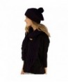 Handknit Winter Ribbed Beanie Hat in Women's Berets