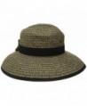 San Diego Hat Company Women's Sun Brim Bow At Back and Contrast Edging - Mixed Black - CP11S3UNWFB
