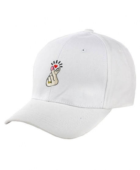 NE Norboe Summer Hip Hop Finger Shape Hat Casual Baseball Visor Outside Cap - White - CE12OBREVCZ