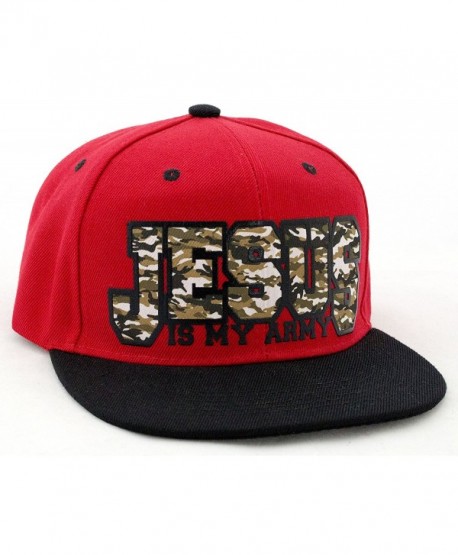 Jesus Is My Army Camo Logo Snapback Baseball Hat - CT127Y6G837