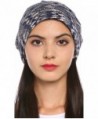 Ababalaya Women's Soft Breathable Silk Floral Print Turban Chemo Beanie Nightcap - Gray - CU182WUG5IG