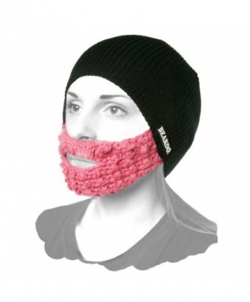 Beardo Attached Beard Hat - Black Pink - CE11HKTXRFV