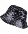 ORSKY Packable Waterproof Bucket Hat Polka Dot Wide Brim Rain Hats For Women Girls - Black - CR1884LLSI8