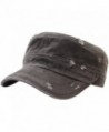 RaOn A49 Vintage Washing Distressed Urban Basic Army Cap Cadet Military Hat Truckers - Gray - CN12G22RMW5