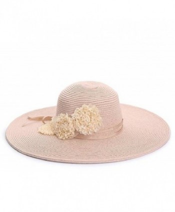 August Accessories Floral Floppy Hat in Blush - CA17YLH0HNU