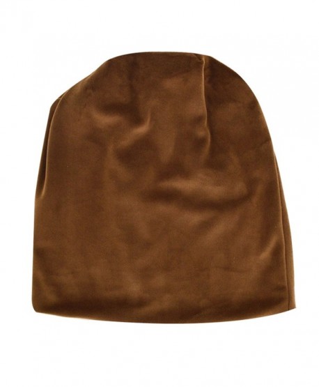 LABANCA Women Fashion Leisure Winter Warm Hat Velvet Soft Beanie for Outdoors - Brown - CO188E553H5