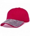 Deer Mum Lady Studded Rhinestone Crystals Adjustable Baseball Cap - g-pink - CF11RR34EC5