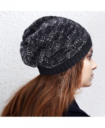 DELUXSEY Cable Slouchy Beanie Women