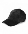 JOOWEN Unisex Soft Velvet Baseball Cap 6 Panels Solid Adjustable Sports Hat - Black - CT12O5N7TQ4