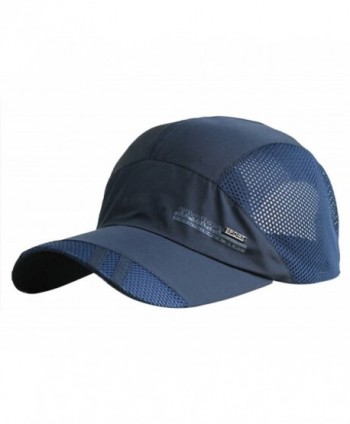 FEOYA Men's Summer Outdoor Sport Outdoor Sports Mesh Hat Running Visor Sun Cap - Navy Blue - CW12JS6K4DB