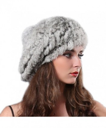 Women Winter Fur Beret Hat in Women's Berets