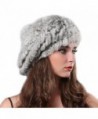 Women Winter Fur Beret Hat in Women's Berets