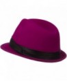 Ladies Wool Felt Fedora Hat