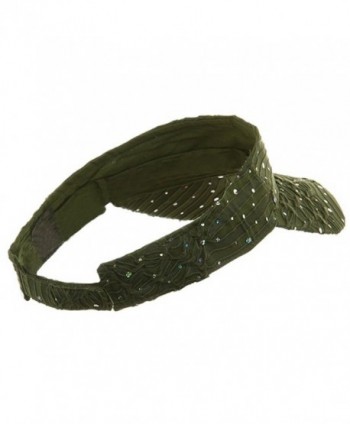 SS Sophia Glitter Visor Olive OSFM in Women's Visors