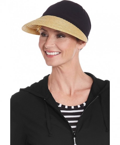 Coolibar UPF 50+ Women's Sun Shade Visor - Sun Protective - Black - C717YOL3XCD