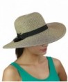 C.C Women's Solid Color Band with Tassel Summer Beach Floppy Brim Sun Hat - Brown Combo - CZ17YU8U2D7