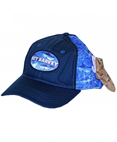 Guy Harvey Blue Marlin Camo Fitted Fishing Hat - C9120XYQJQX