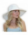 Women's Wide Brim Packable Sun Travel Hat For Large Heads - Ginger - White - C4182GHTMCC