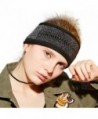 Winter Womens Knit Headband with Faux Jewels - Black - CZ187IOE4NR