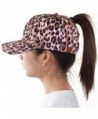 ScarvesMe C.C Exclusive Leopard Ponytail Messy Bun Ponycap Baseball Cap - Leopard - CA1860Z6IYL