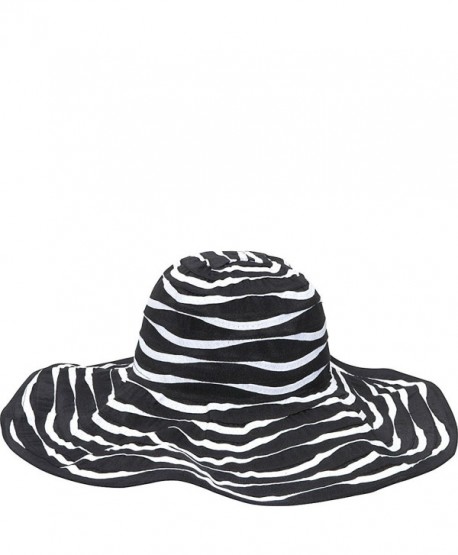 Sun N' Sand Pacific Breeze Two-Tone Ribbon Hat - Black - CC110L5DSWX