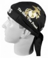 US Marines Black Globe and Anchor Head Wrap Do-rag with SWEATBAND and BCAH Bumper Sticker - CO12C1V5JTJ