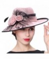 Koola's hats Champagne Brown 3 Layers Sinamay Kentucky Derby Church Sun Summer Hats - Pink - CV12FZF0BJB