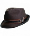 Carlos Santana Wool Felt Fedora with Guitar Pin - Meditation (SAN216)-Chocolate-S/M - CQ119H28H27