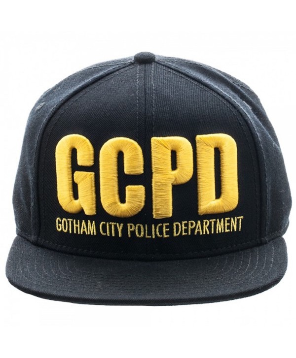 Gotham Batman GCPD Embroidered Logo Flat Brim Baseball Cap Snapback Hat - CG120ZPKBHN