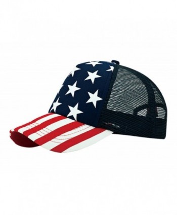 WP 5 Panel Foam Trucker USA Flag Stars and Stripes Cap - CF11VTT4SGF