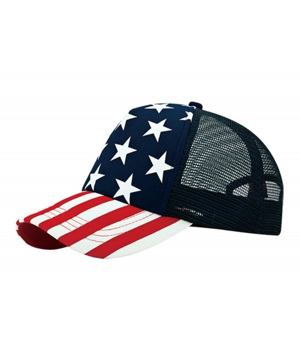 WP 5 Panel Foam Trucker USA Flag Stars and Stripes Cap - CF11VTT4SGF