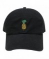 Pineapple Embroidered Dad Hat Baseball Cap For Men and Women (Black) - C412O0PGGK5