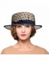 Lawliet Womens Straw Braid Boater Hat Veil Netting A426 - CN17YOXLW8Y